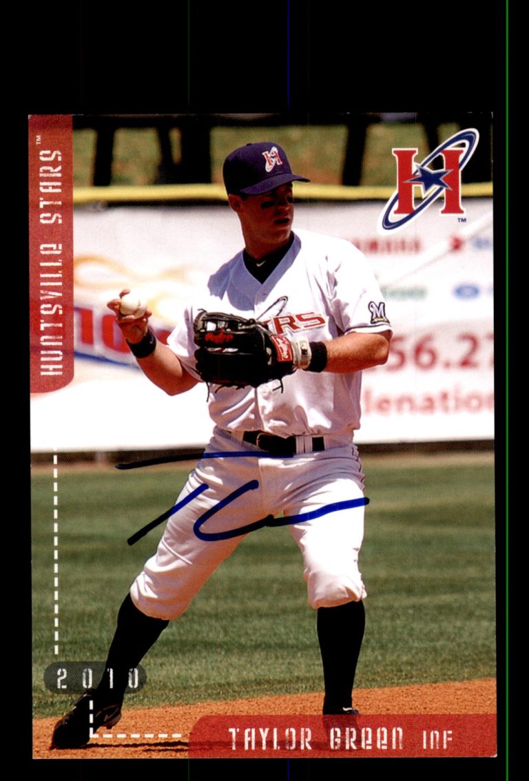 Signed Baseball Card Auto Taylor Green 2010 Grandstand Huntsville Stars