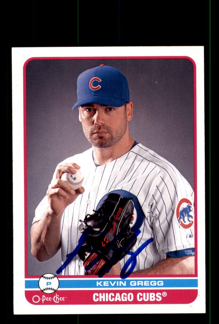 Signed Baseball Card Auto Kevin Gregg 2009 O-Pee-Chee #148 Chicago Cubs