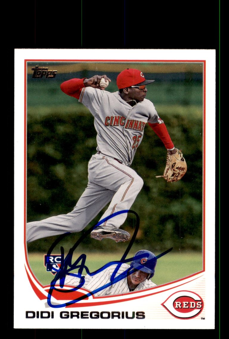 Signed Baseball Card Auto Didi Gregorius 2013 Topps #296 Cincinnati Reds