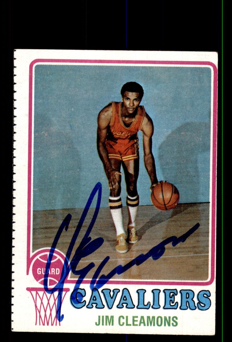 Signed Basketball Card Auto Jim Cleamons 1973-74 Topps #29 Cleveland Cavaliers