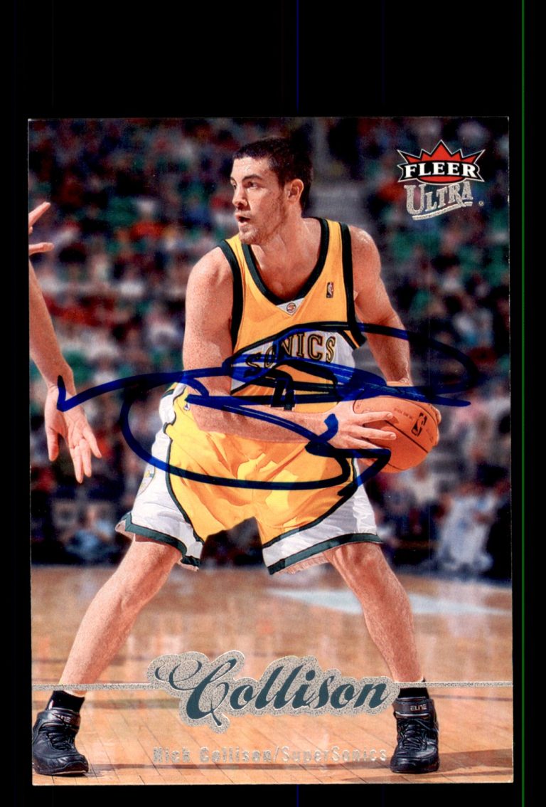 Signed Basketball Card Auto Nick Collison 2007-08 Ultra #179 Seattle SuperSonics