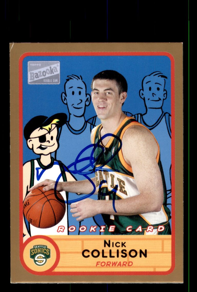 Signed Basketball Card Auto Nick Collison 2003-04 Bazooka #287
