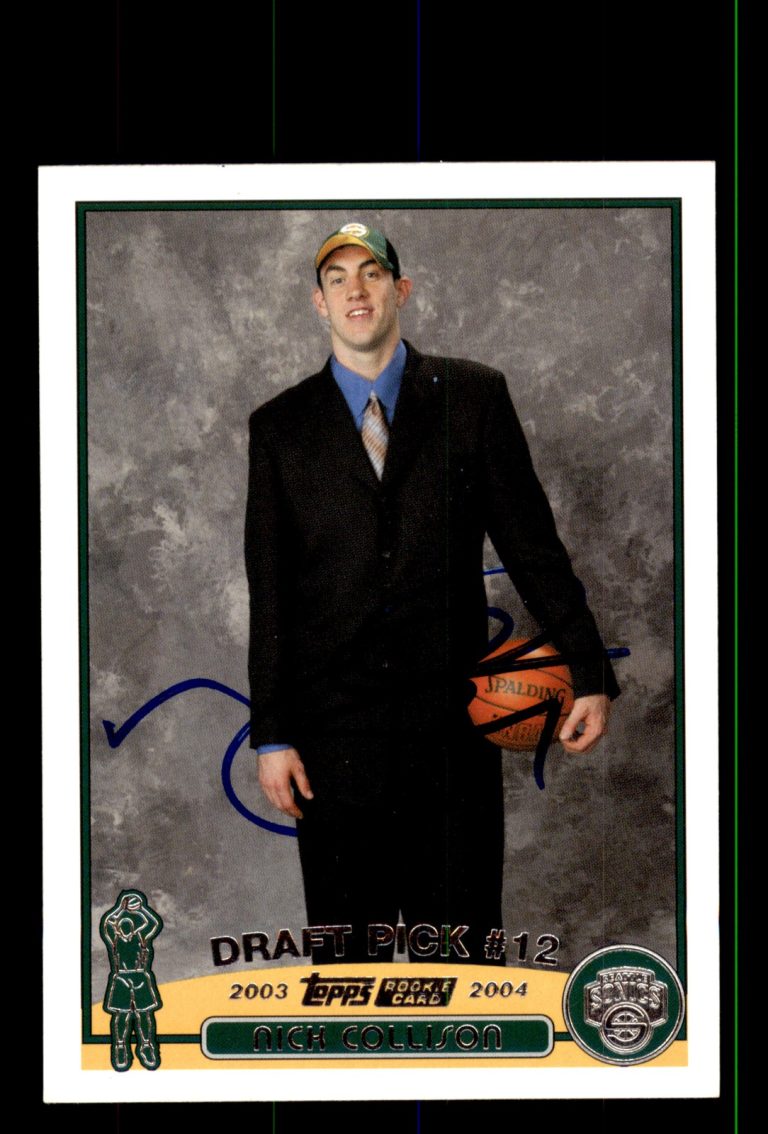 Signed Basketball Card Auto Nick Collison 2003-04 Topps #232 Seattle SuperSonics