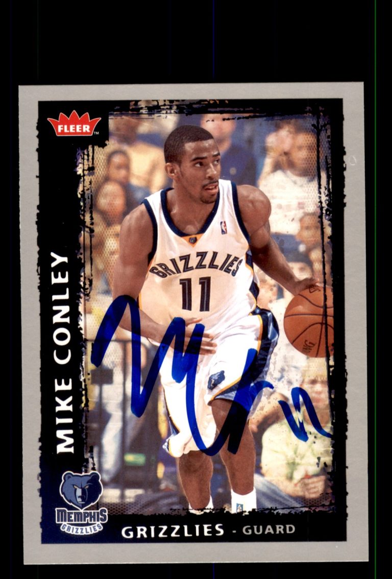 Signed Basketball Card Auto Mike Conley 2008-09 Fleer #189 Memphis Grizzlies