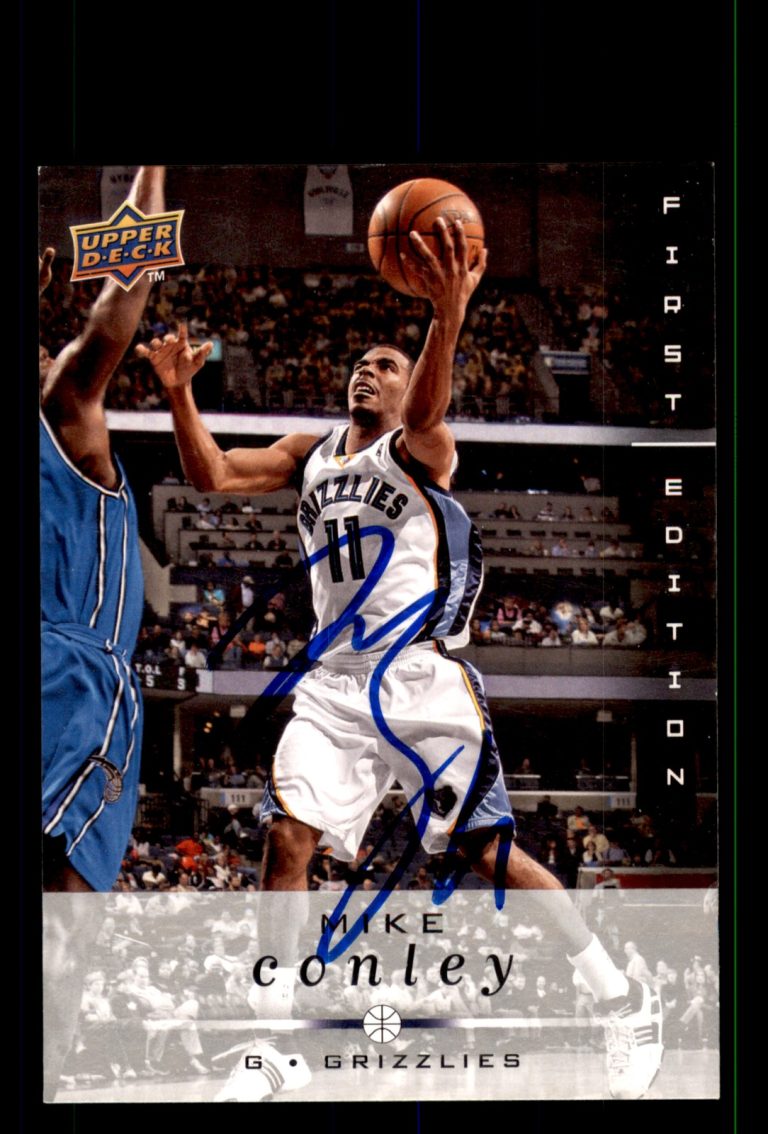 Signed Basketball Card Auto Mike Conley 2008-09 Upper Deck First Edition #89