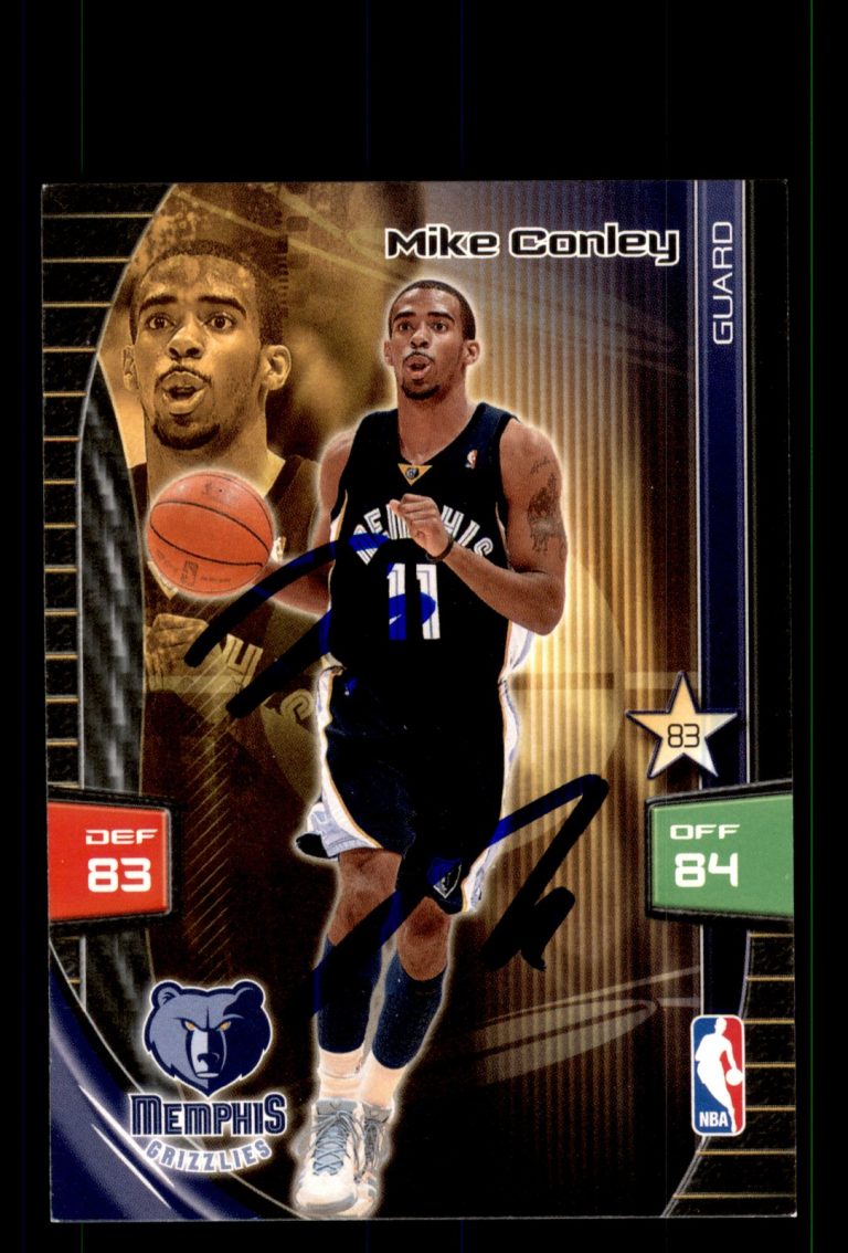 Signed Basketball Card Auto Mike Conley 2009-10 Panini Adrenalyn XL