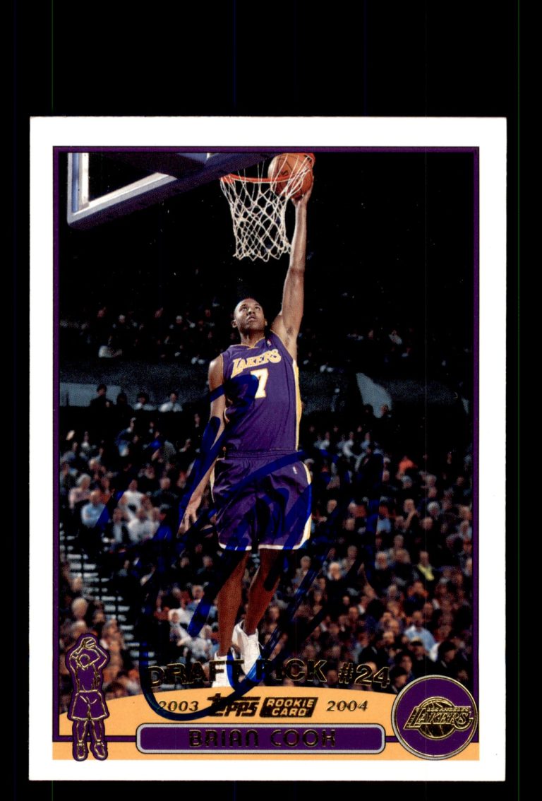 Signed Basketball Card Auto Brian Cook 2003-04 Topps #244 Los Angeles Lakers