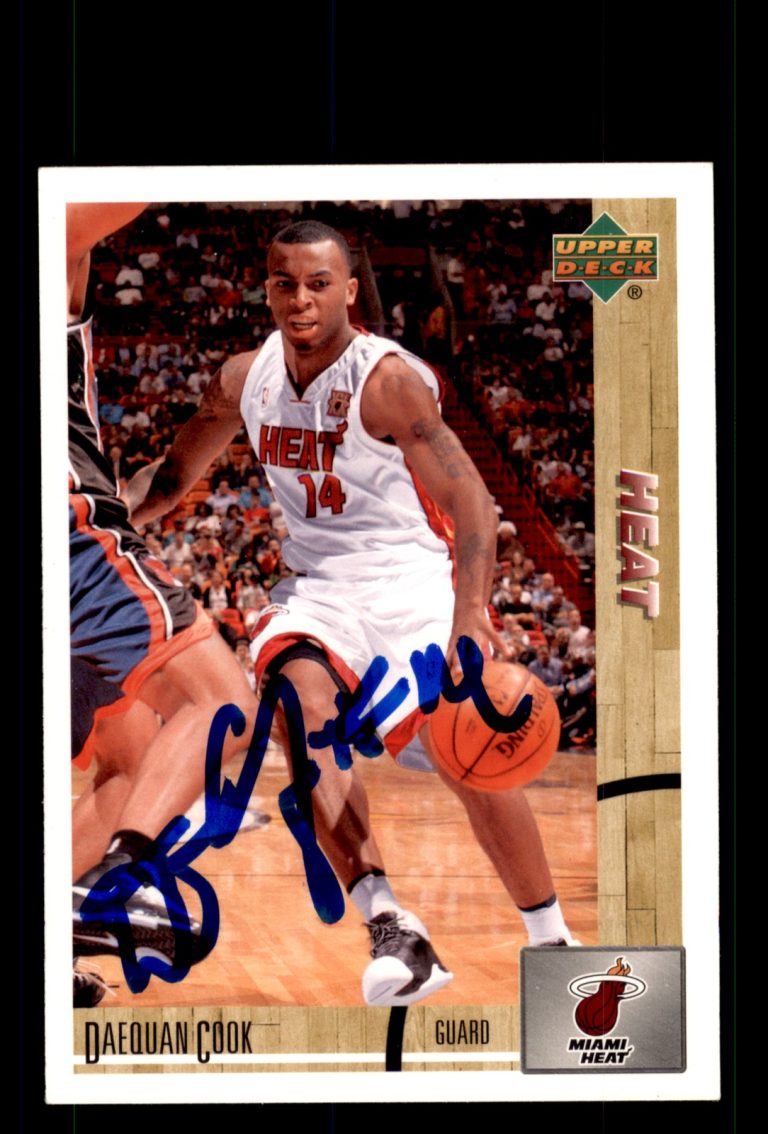 Signed Basketball Card Auto Daequan Cook 2008-09 Upper Deck Lineage #193