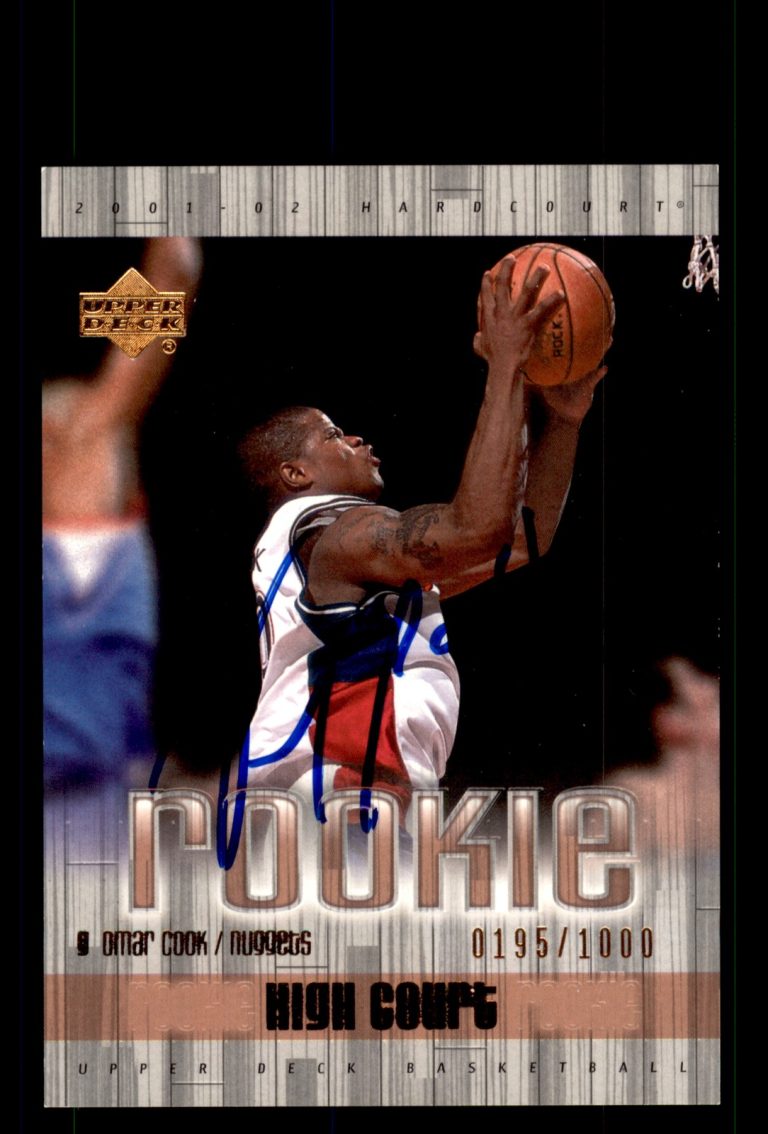 Signed Basketball Card Auto Omar Cook 2001-02 Upper Deck Hardcourt #95
