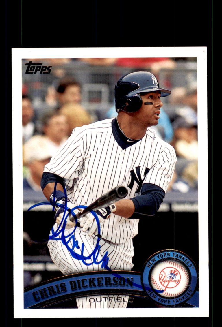Signed Baseball Card Auto Chris Dickerson 2011 Topps #US79 New York Yankees