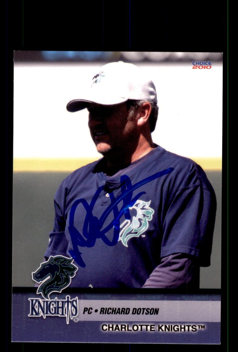 Signed Baseball Card Auto Richard Dotson 2010 Choice Charlotte Knights #25