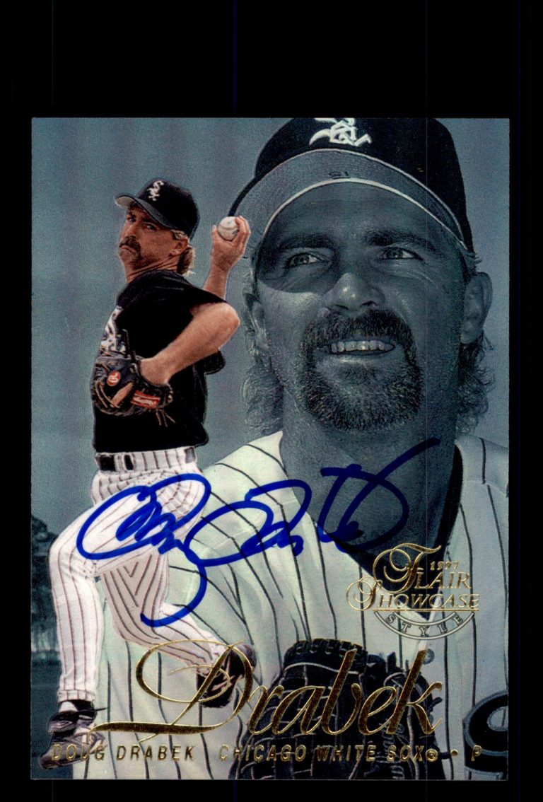 Signed Baseball Card Auto Doug Drabek 1997 Flair Showcase #178 Chicago White Sox