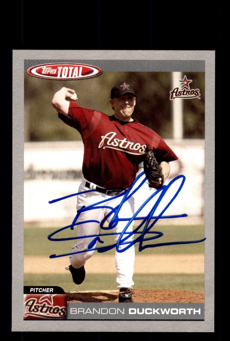 Signed Baseball Card Auto Brandon Duckworth 2004 Topps Total #711 Silver