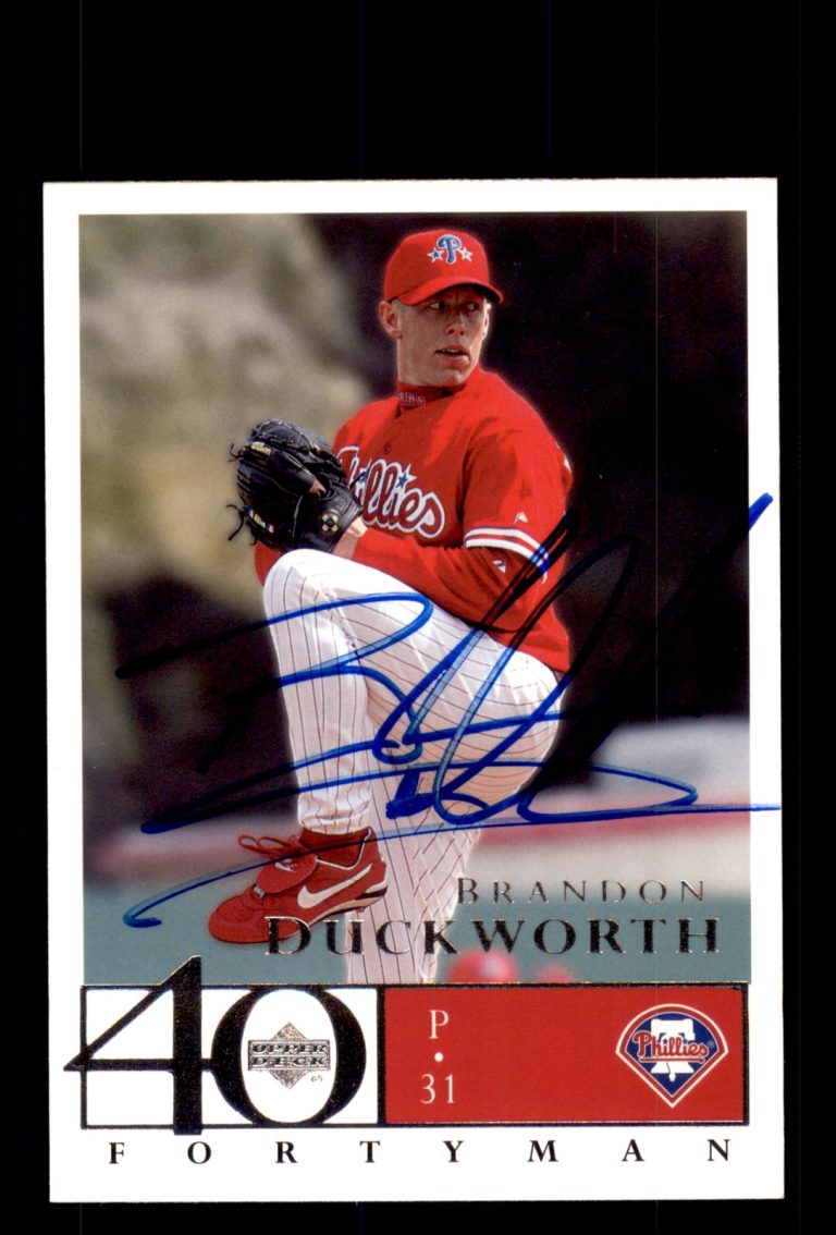 Signed Baseball Card Auto Brandon Duckworth 2003 Upper Deck 40-Man #668 Phillies