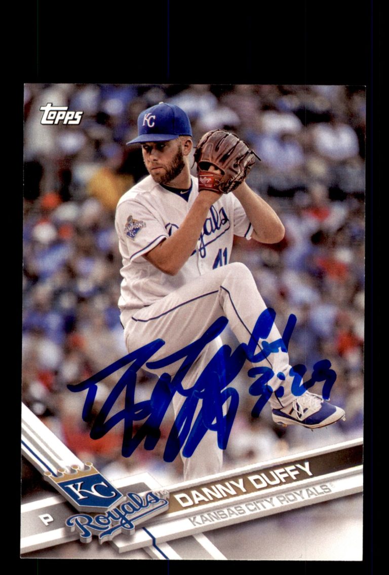 Signed Baseball Card Auto Danny Duffy 2017 Topps Kansas City Royals #KC-2