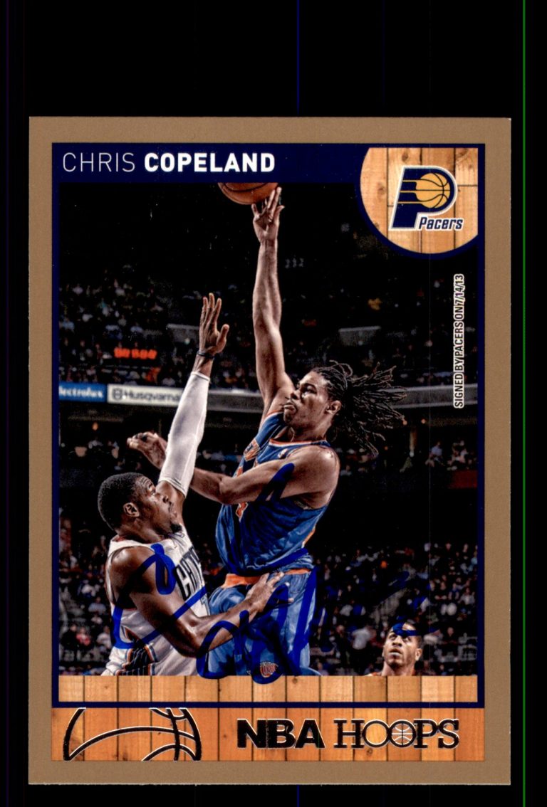Signed Basketball Card Auto Chris Copeland 2013-14 Hoops #183 Pacers Gold