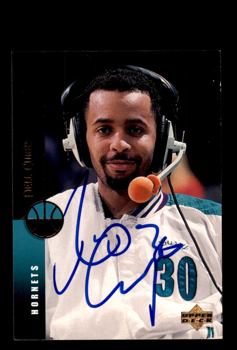Signed Basketball Card Auto Dell Curry 1994-95 Upper Deck #78 Charlotte Hornets