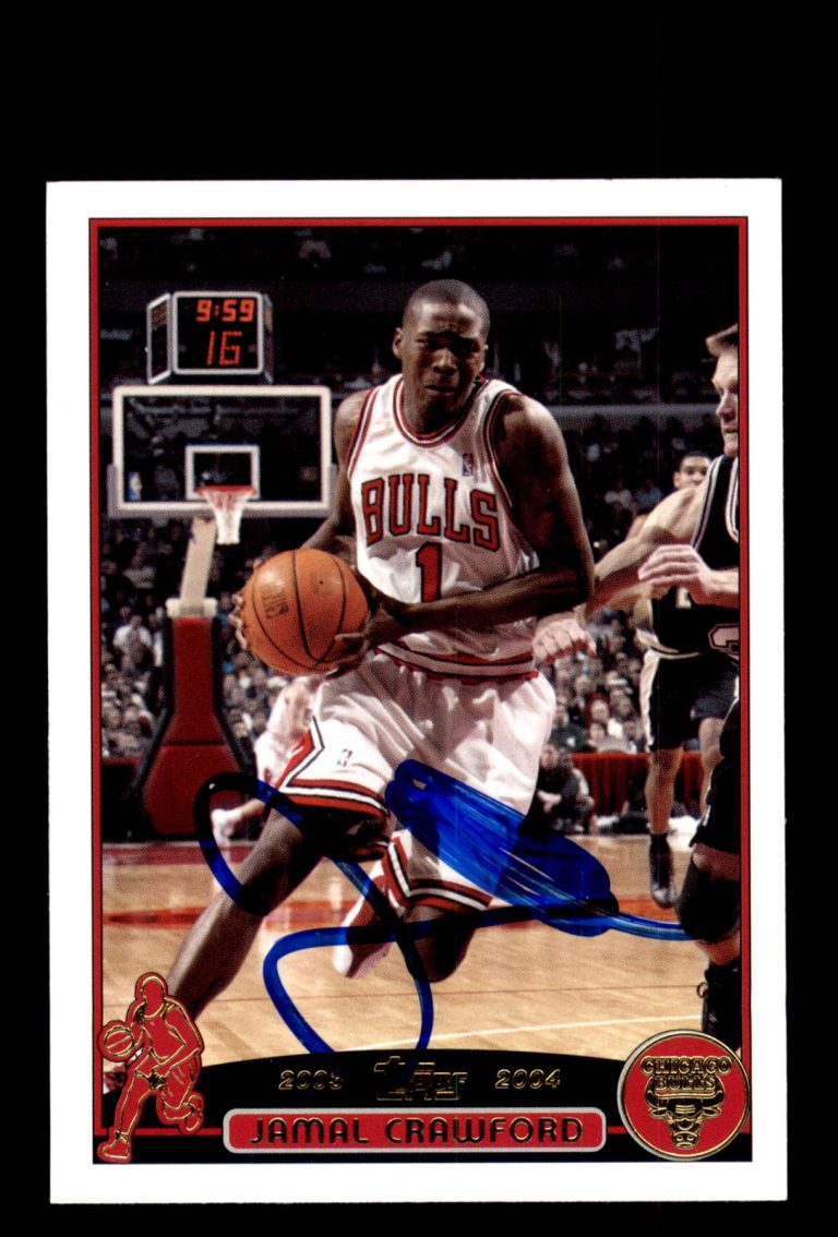 Signed Basketball Card Auto Jamal Crawford 2003-04 Topps #128 Chicago Bulls