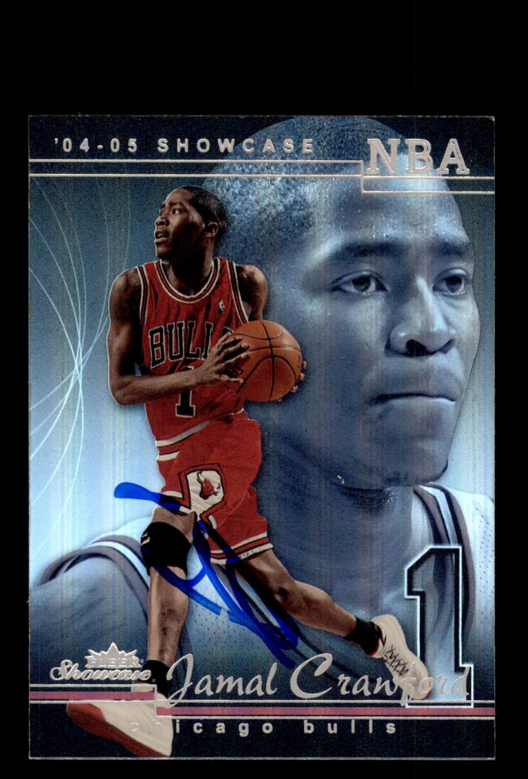Signed Basketball Card Auto Jamal Crawford 2004-05 Fleer Showcase #62 Bulls