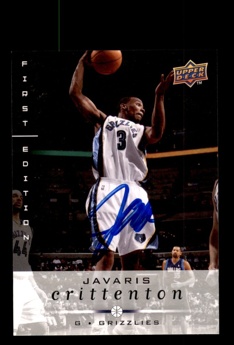 Signed Basketball Card Auto Javaris Crittenton 2008-09 Upper Deck First Edition