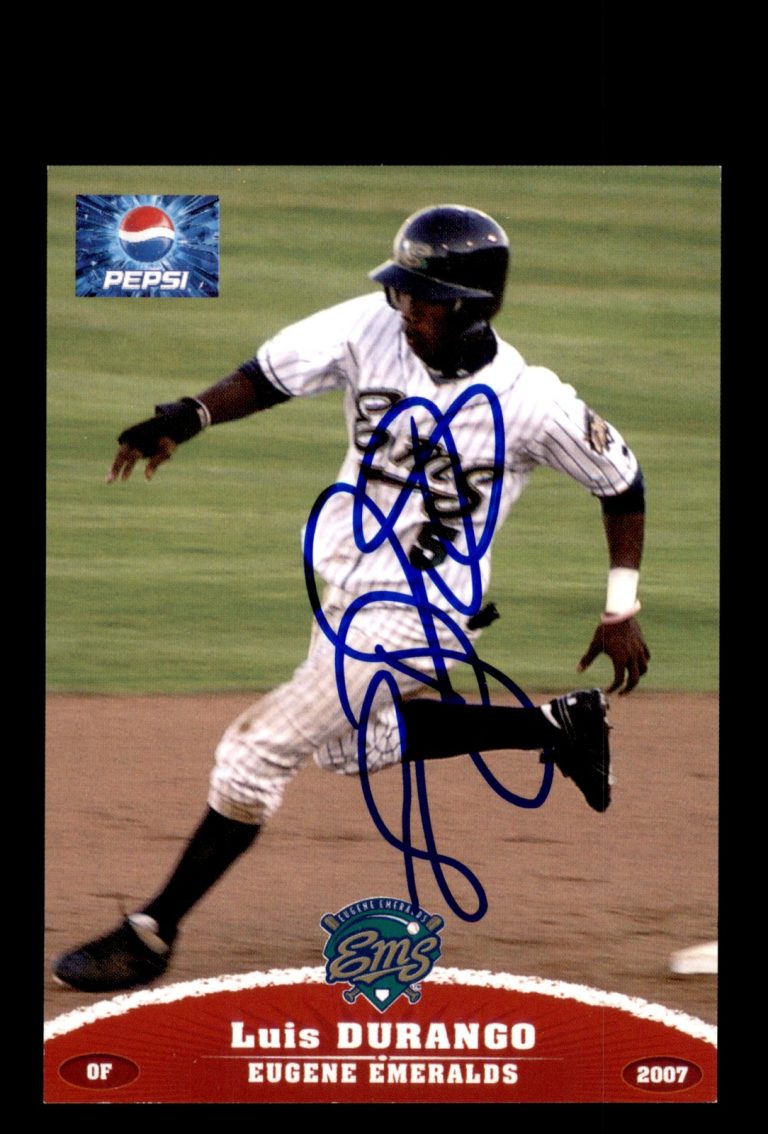 Signed Baseball Card Auto Luis Durango 2007 Grandstand Eugene Emeralds