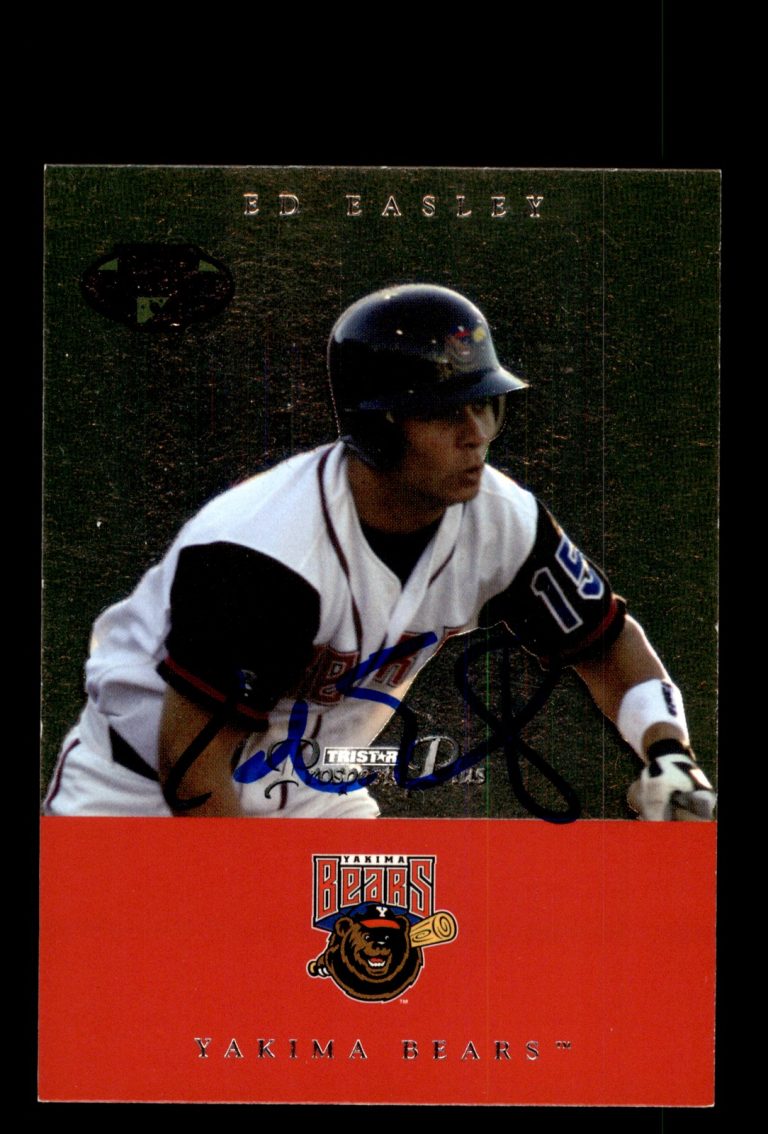 Signed Baseball Card Auto Ed Easley 2007 TriStar Prospects Plus #60 Yakima Bears