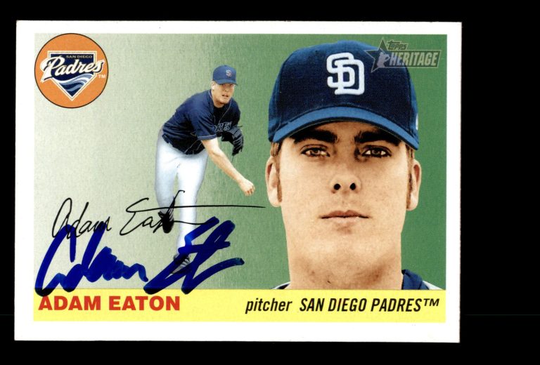 Signed Baseball Card Auto Adam Eaton 2004 Topps Heritage #77 San Diego Padres