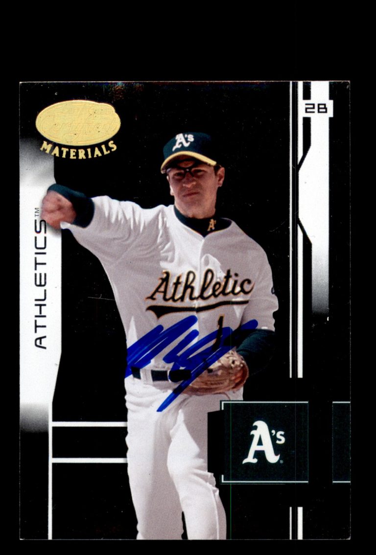 Signed Baseball Card Auto Mark Ellis 2003 Leaf Certified #139 Oakland A's