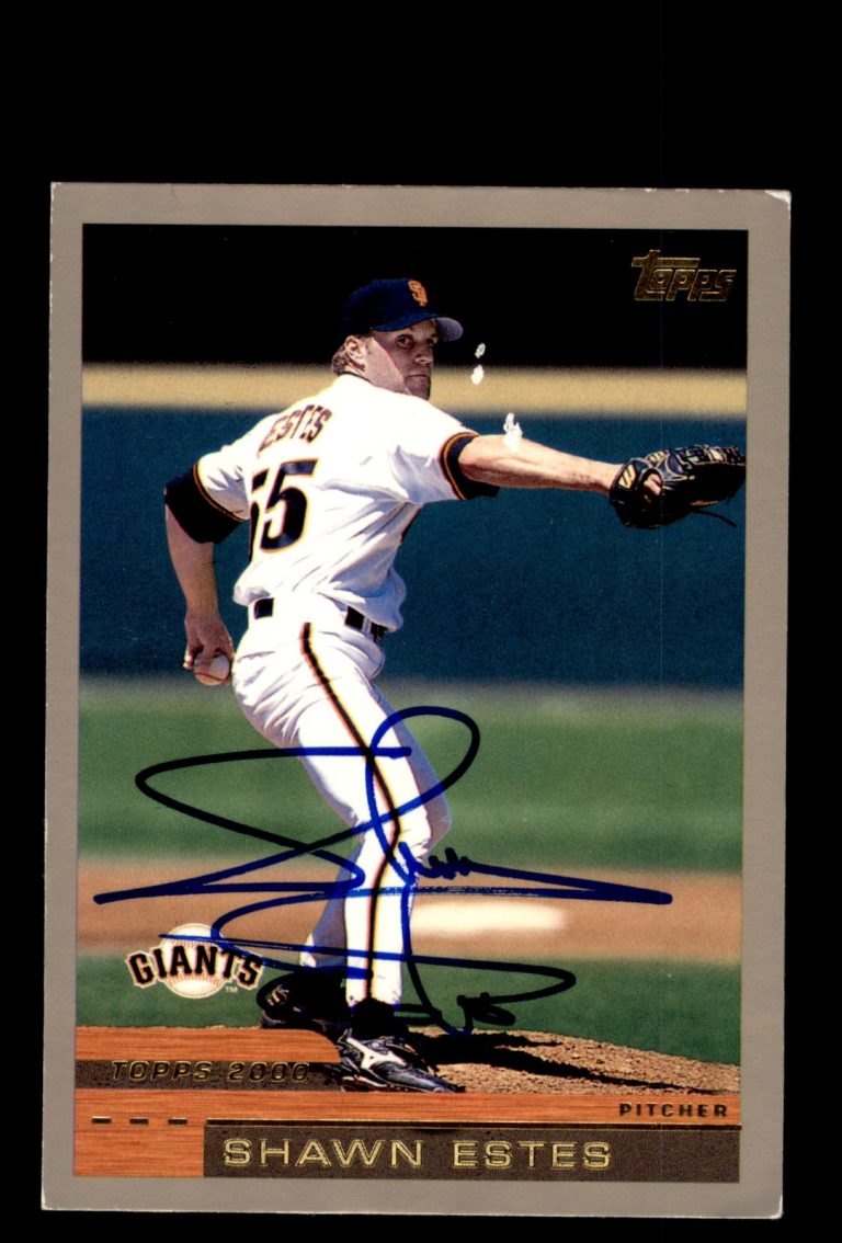 Signed Baseball Card Auto Shawn Estes 2000 Topps #403 San Francisco Giants