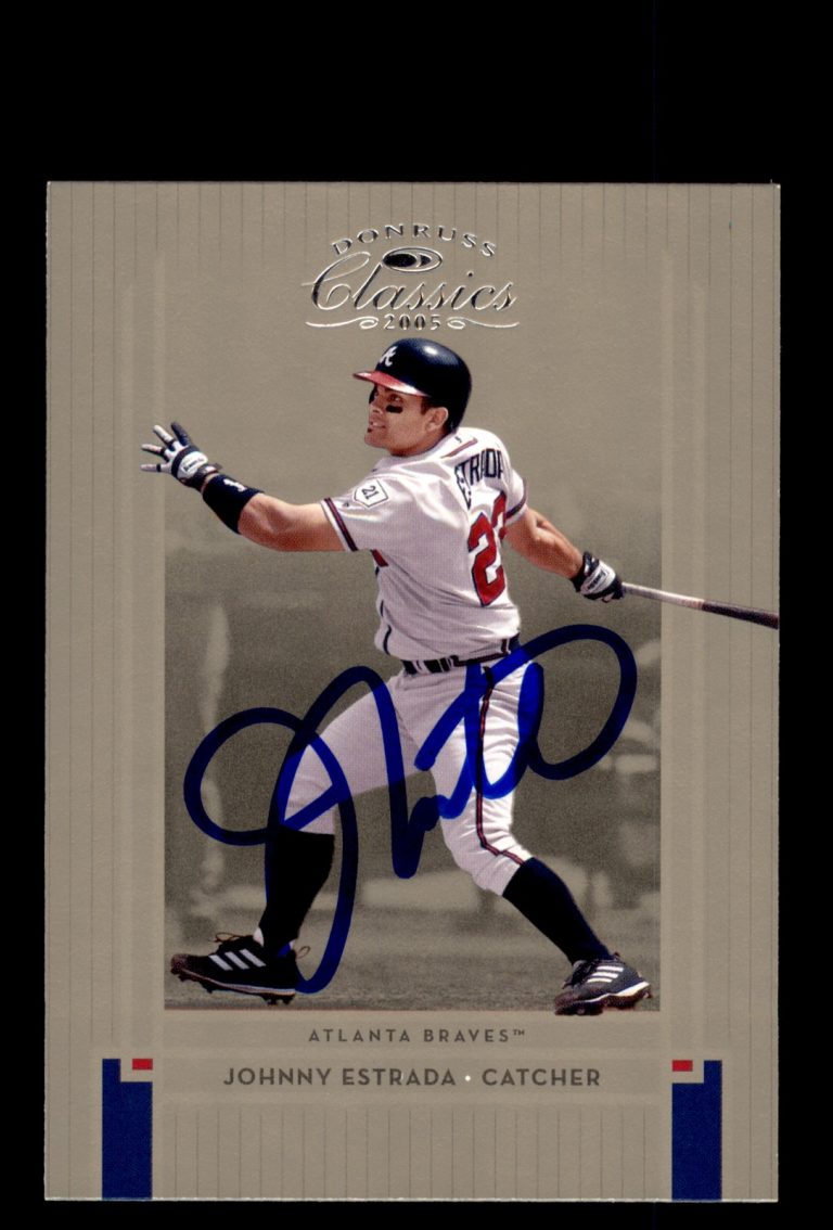 Signed Baseball Card Auto Johnny Estrada 2005 Donruss Classics #166 Braves