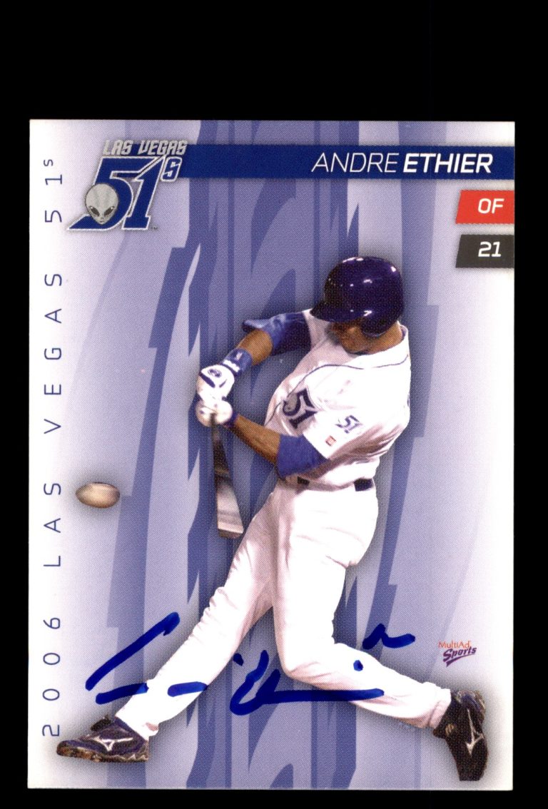 Signed Baseball Card Auto Andre Ethier 2006 MultiAd Las Vegas 51s #8