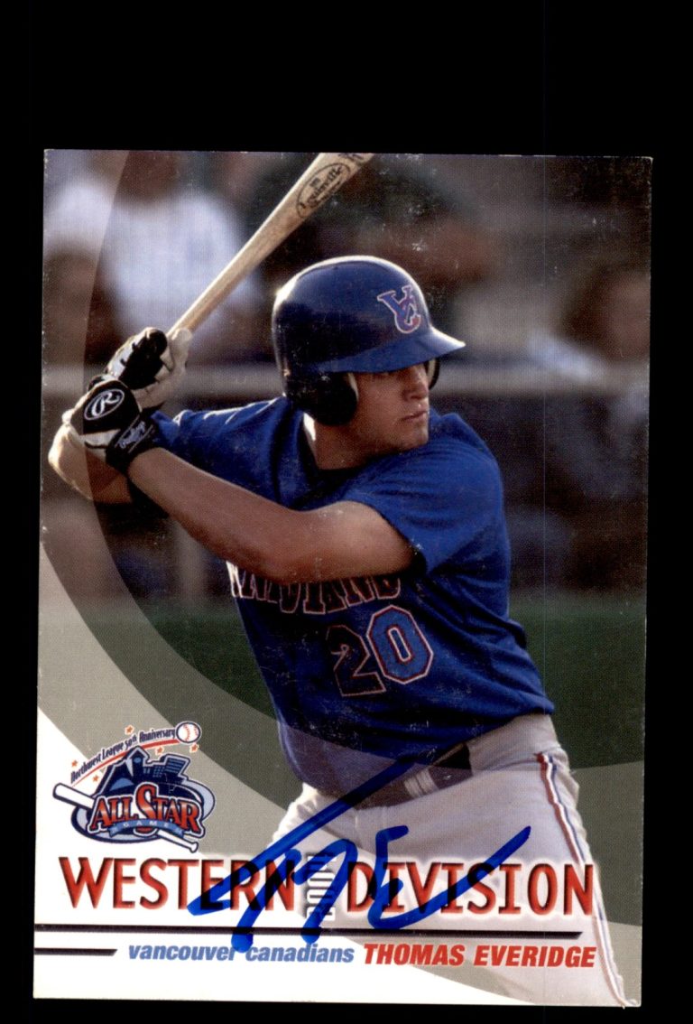 Signed Baseball Card Auto Thomas Everidge 2004 Northwest League All-Stars
