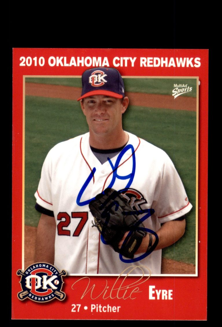 Signed Baseball Card Auto Willie Eyre 2010 MultiAd Oklahoma City RedHawks #6