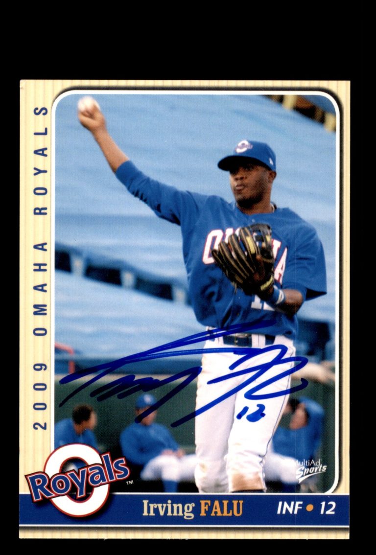 Signed Baseball Card Auto Irving Falu 2009 MultiAd Omaha Royals