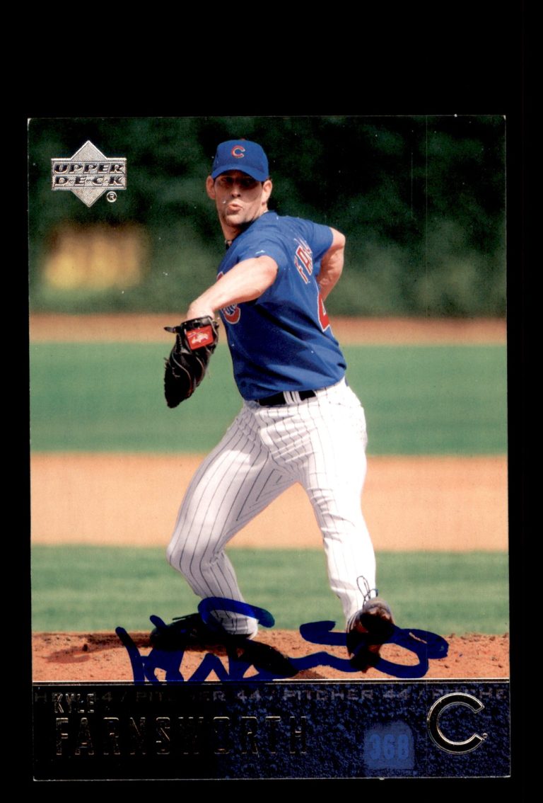 Signed Baseball Card Auto Kyle Farnsworth 2004 Upper Deck #313 Chicago Cubs