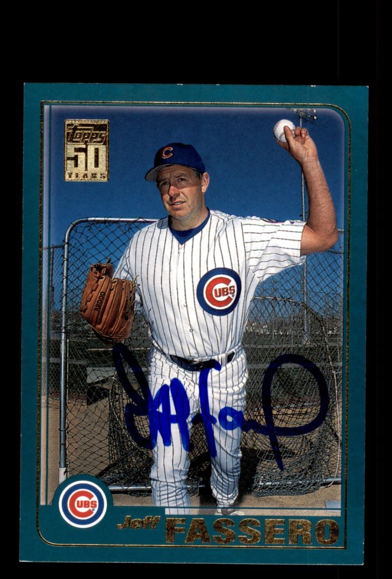 Signed Baseball Card Auto Jeff Fassero 2001 Topps #T52 Chicago Cubs