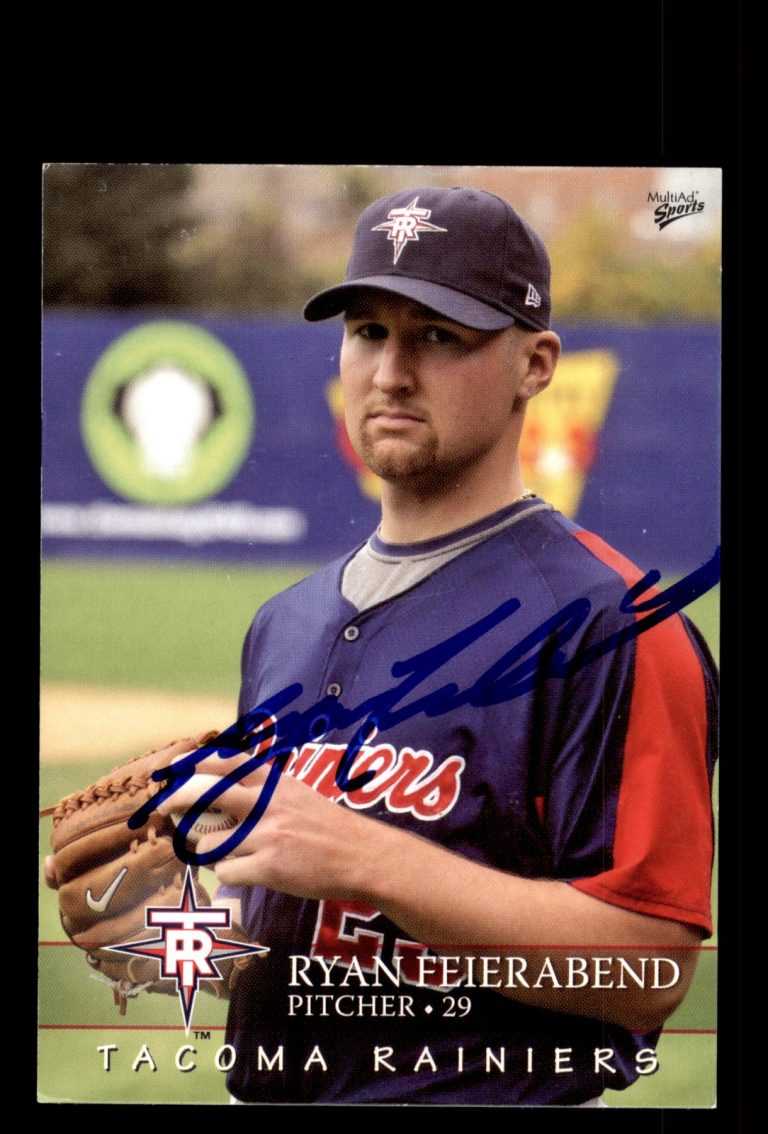 Signed Baseball Card Auto Ryan Feierabend 2008 MultiAd Tacoma Rainiers