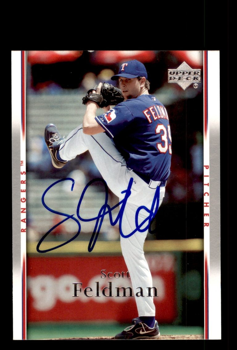 Signed Baseball Card Auto Scott Feldman 2007 Upper Deck #978 Texas Rangers