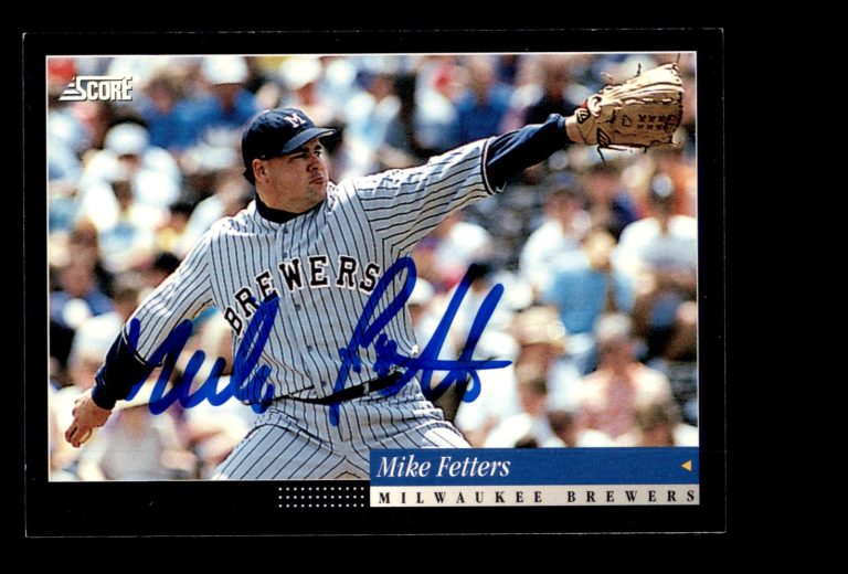 Signed Baseball Card Auto Mike Fetters 1994 Score #200 Milwaukee Brewers