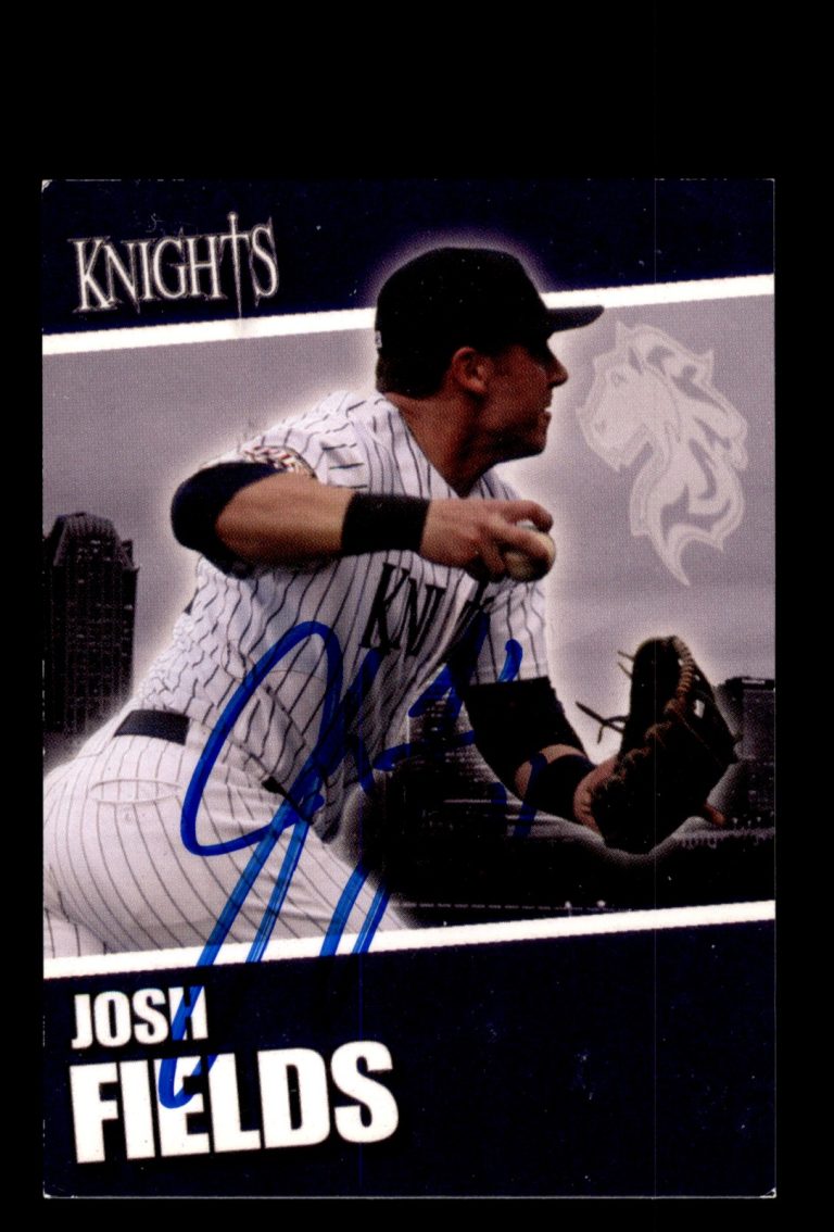 Signed Baseball Card Auto Josh Fields 2008 Charlotte Knights