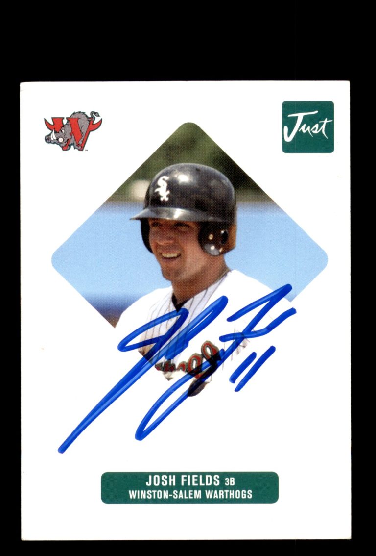 Signed Baseball Card Auto Josh Fields 2004 Justifiable #3 Winston-Salem Warthogs