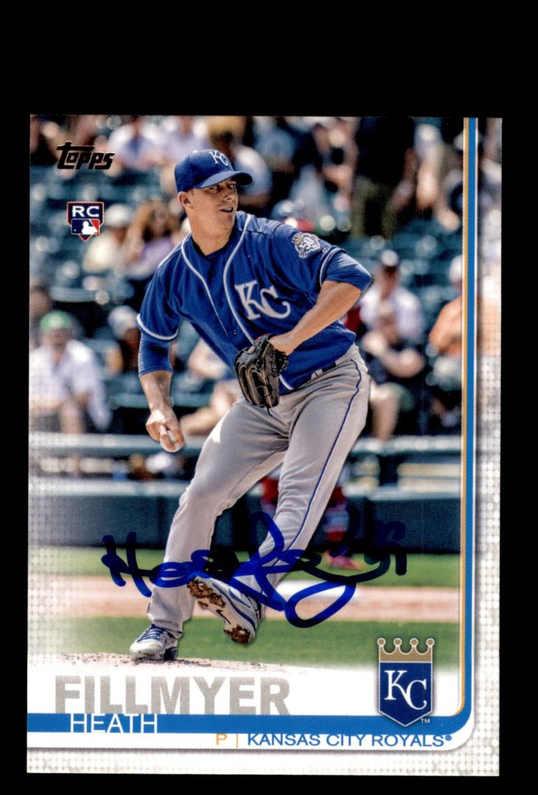 Signed Baseball Card Auto Heath Fillmyer 2019 Topps #326 Kansas City Royals