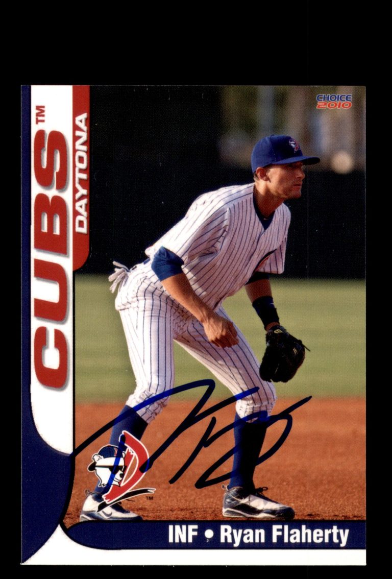 Signed Baseball Card Auto Ryan Flaherty 2010 Choice Daytona Cubs