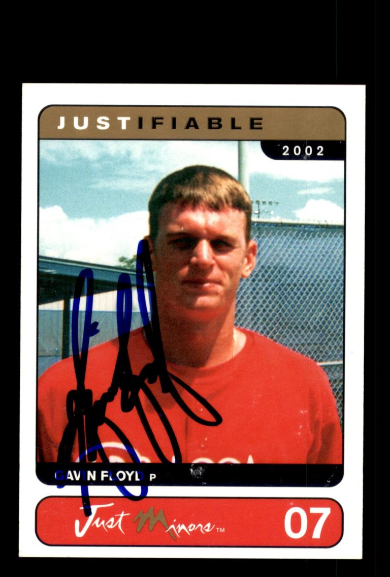 Signed Baseball Card Auto Gavin Floyd 2002-03 Justifiable #7 Phillies