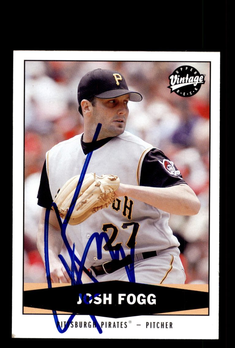 Signed Baseball Card Auto Josh Fogg 2004 Upper Deck Vintage #202 Pirates