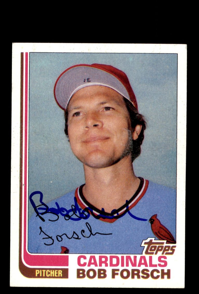 Signed Baseball Card Auto Bob Forsch 1982 Topps #775 St. Louis Cardinals
