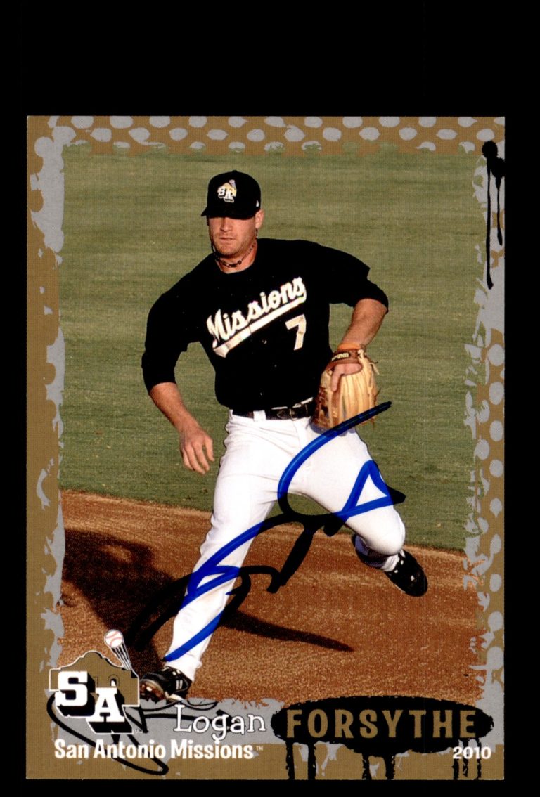 Signed Baseball Card Auto Logan Forsythe 2010 Grandstand San Antonio Missions
