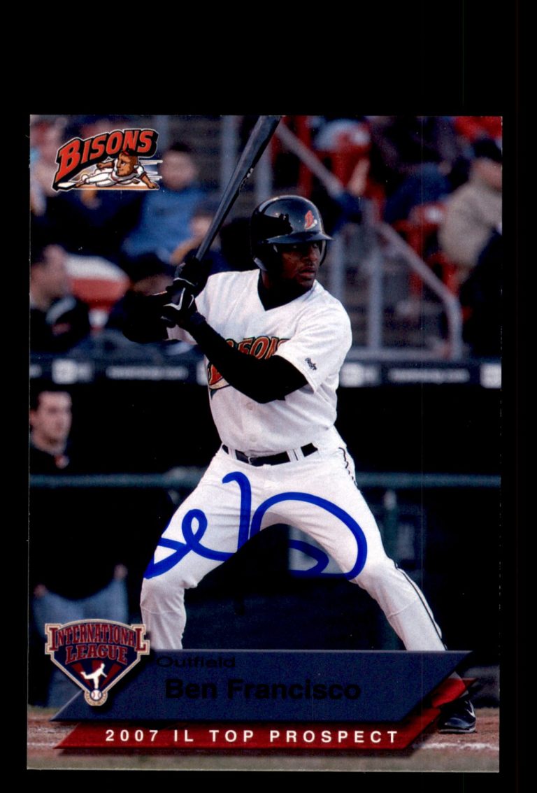 Signed Baseball Card Auto Ben Francisco 2007 International League
