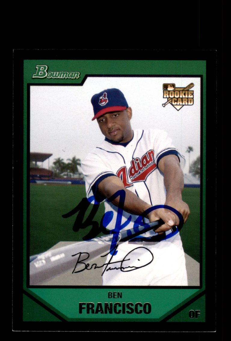Signed Baseball Card Auto Ben Francisco 2007 Bowman #BDP27 Cleveland Indians