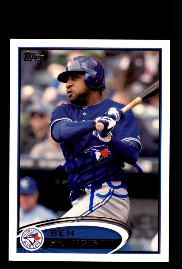 Signed Baseball Card Auto Ben Francisco 2012 Topps #US277 Blue Jays